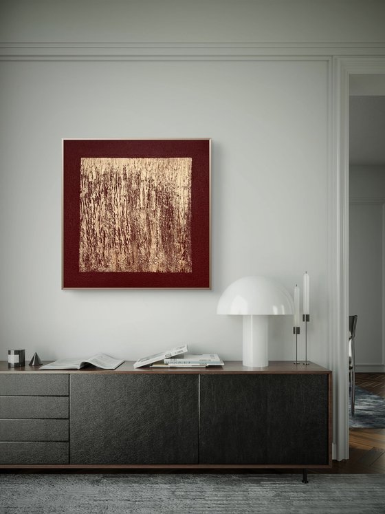 „Gilded Terrain“ 80x80x4 cm