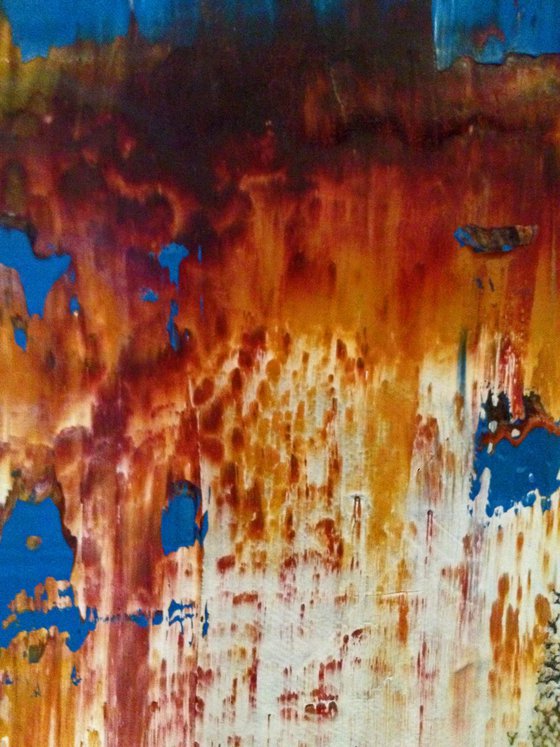 Abstract Painting - Rainbow Rust