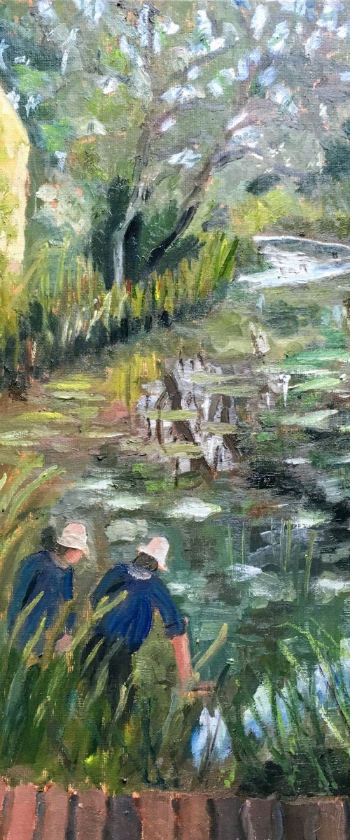 Field Studies at Flatford Mill - an original oil painting by Julian Lovegrove Art