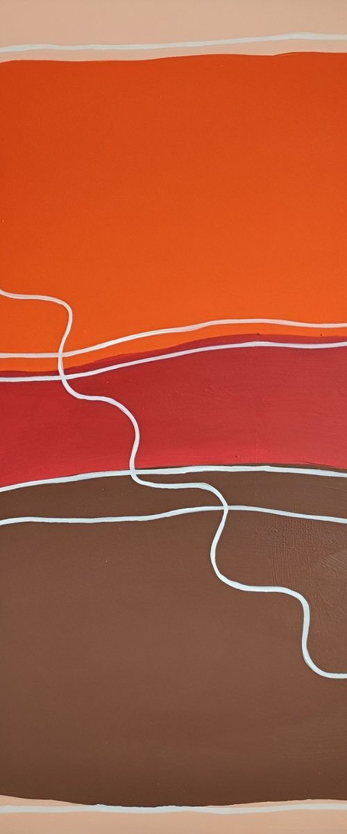Zen Minimalism. Calming Warm Autumn Stones by Vafa Majidli