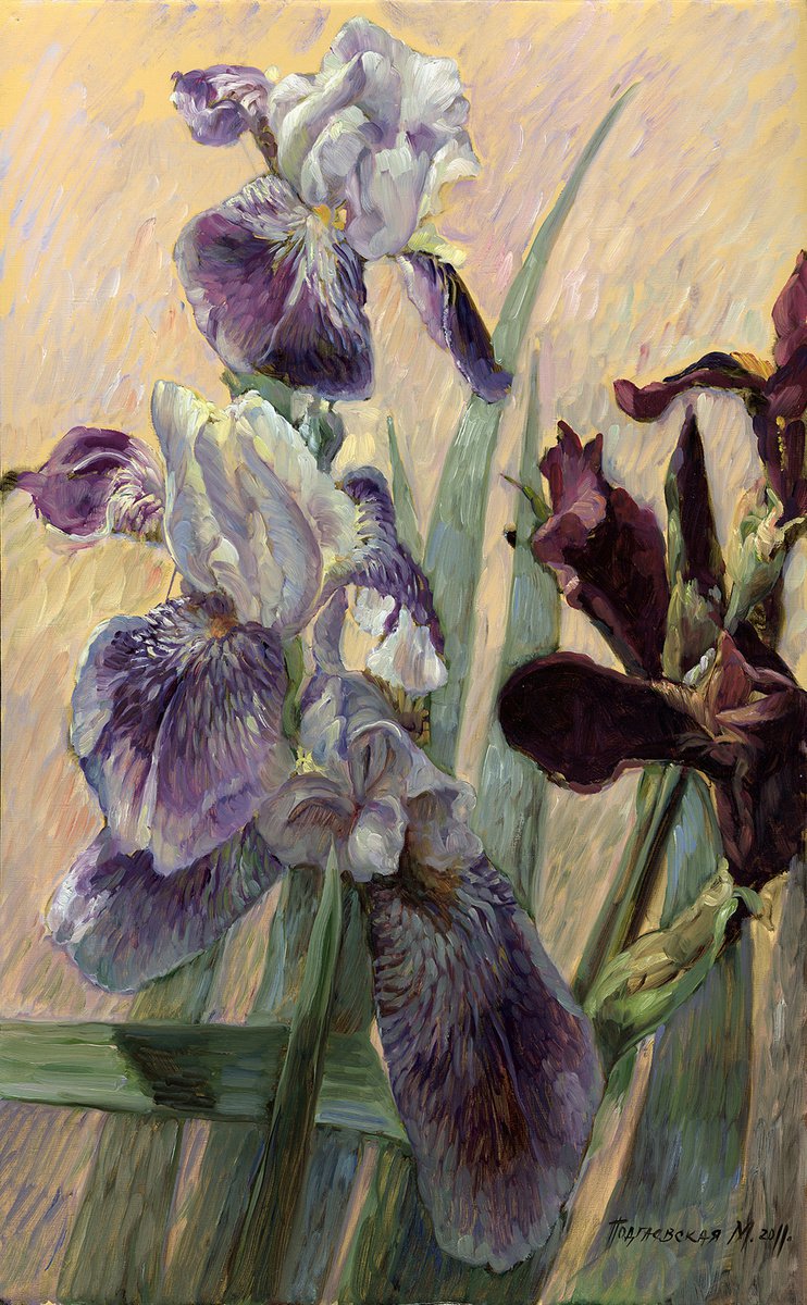 Winter irises by Marina Podgaevskaya