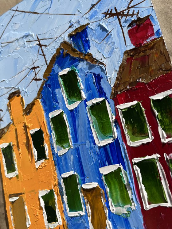 Venice Burano Oil Painting