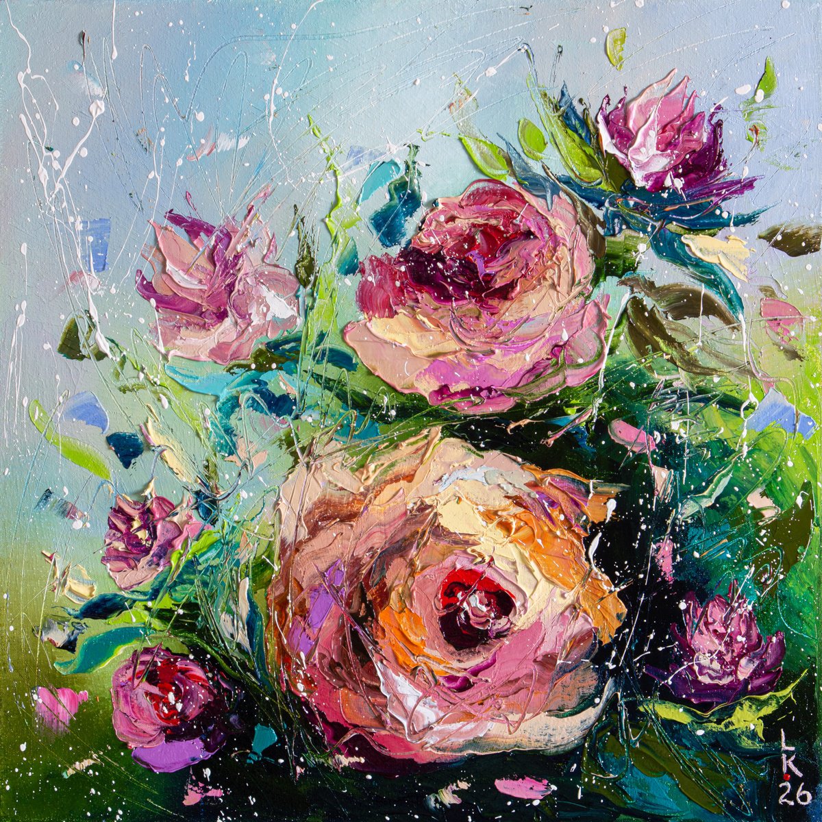 Blooming Silence By Liubov Kuptsova, 16 X 16, Artwork For Sale On Artfinder