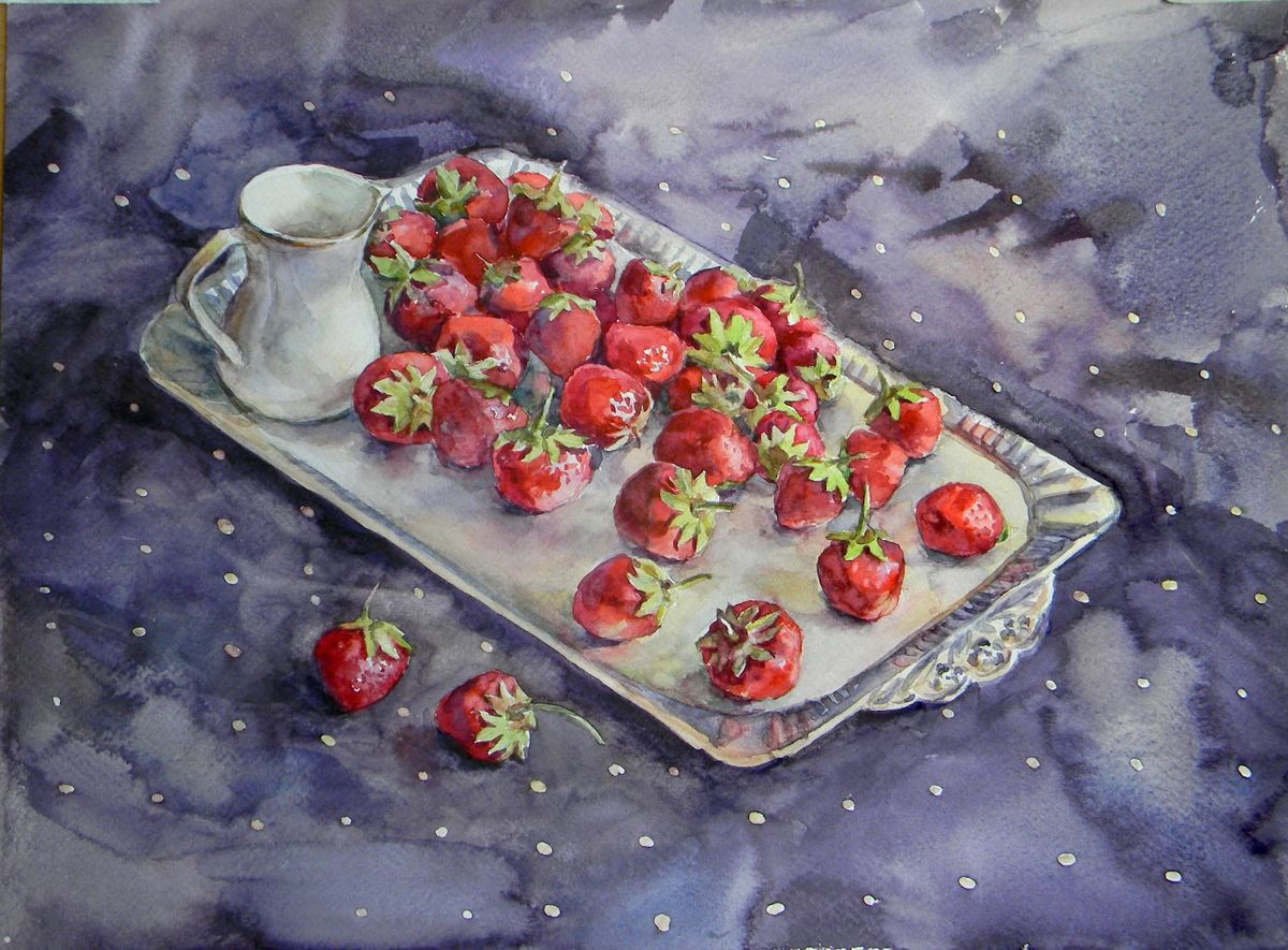 Evening strawberry by Liudmyla Chemodanova