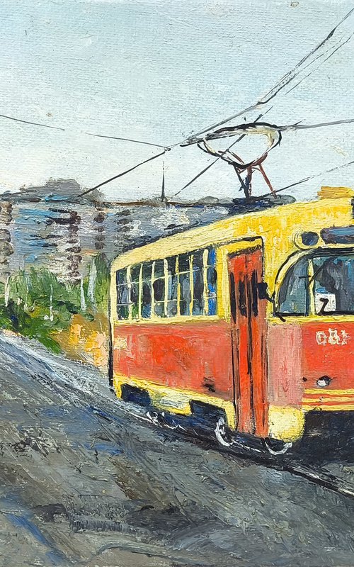 Cityscape with Tram by Narek Qochunc