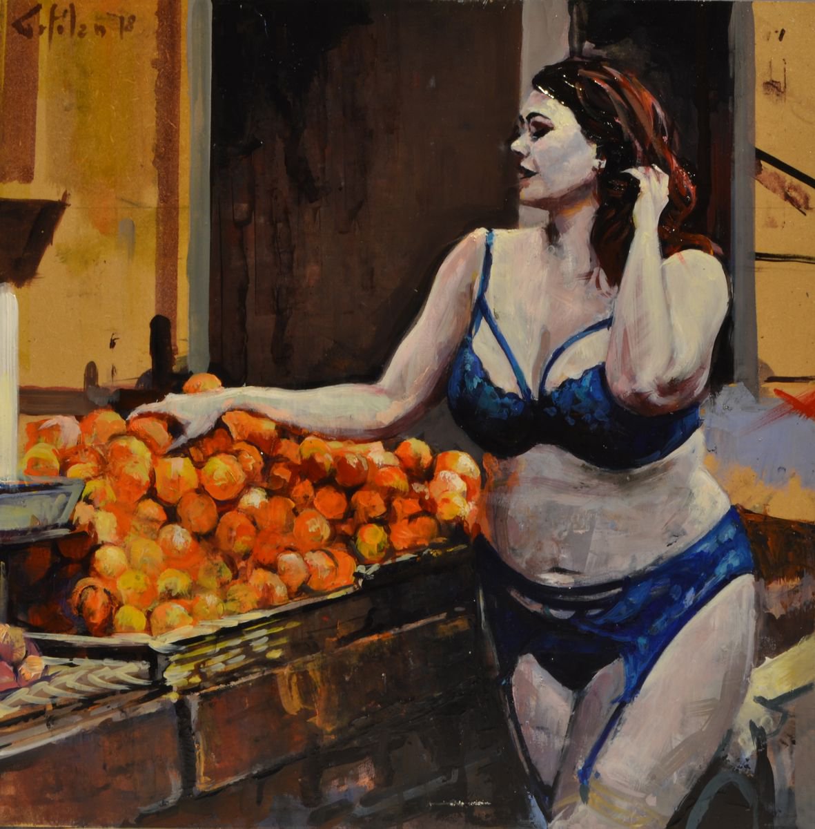 Bbw ( Ruby Roxx ) By Marco Ortolan, 16 X 16, Artwork For Sale On Artfinder