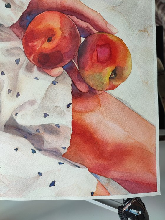 🌟PEACH TAN🌟 оriginal watercolor painting on paper