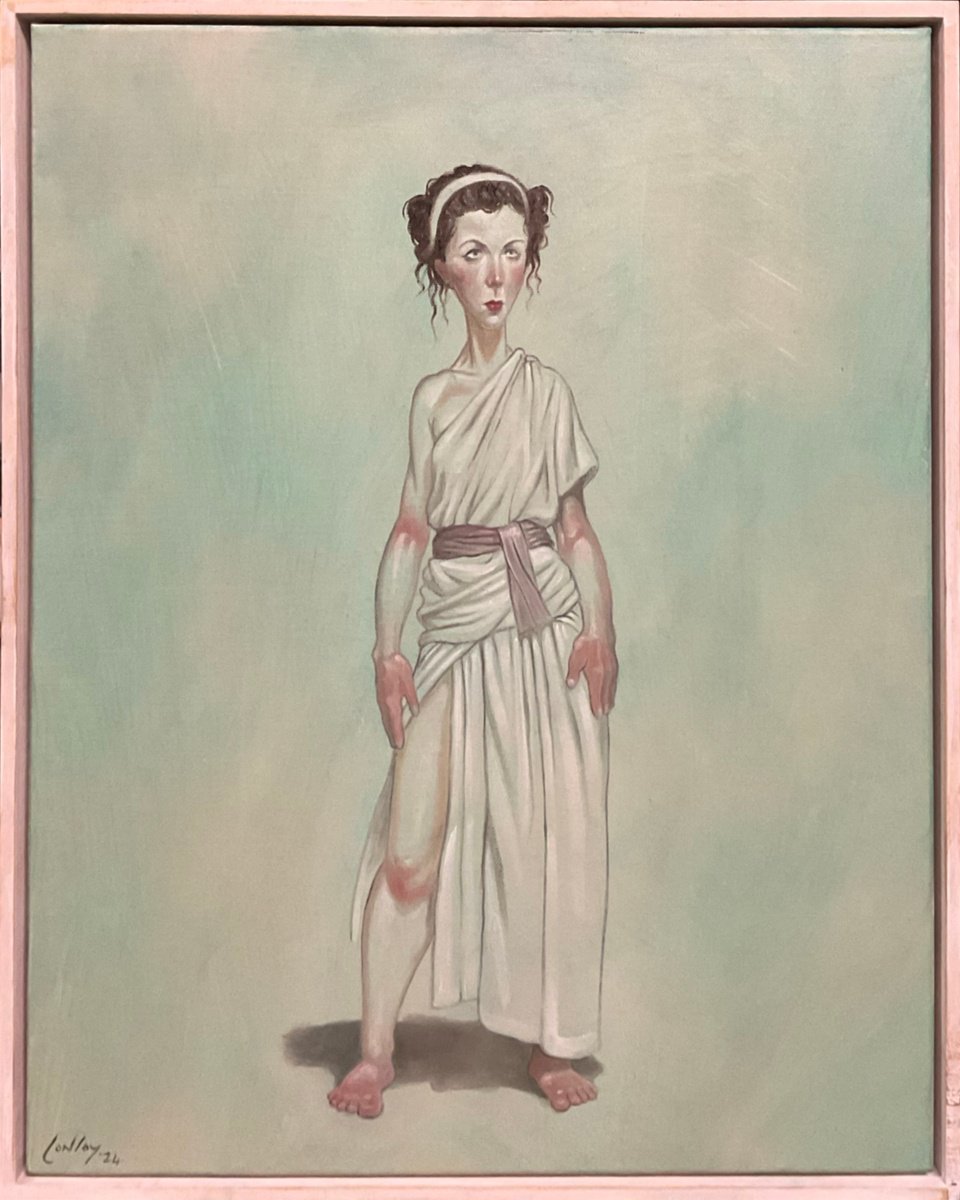 Expressive Portrait Oil Painting By Pete Conroy, 17 X 20", A Solid Stance, Original Artwork