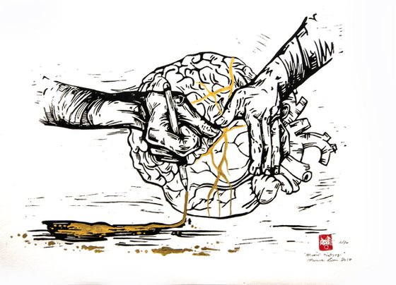 LINOCUT PRINT- Maker kintsugi