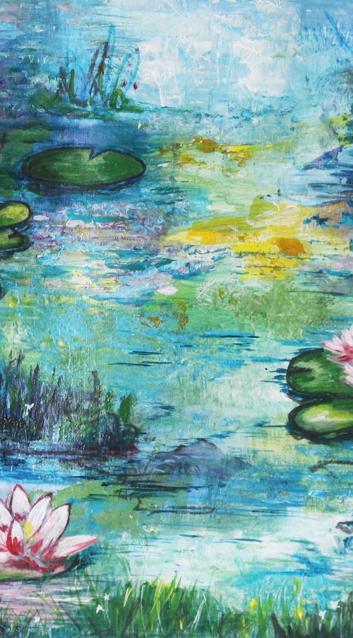 3 Pink Lilies by Galina Zimmatore