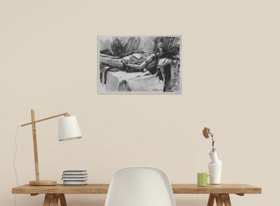 Reclining male nude