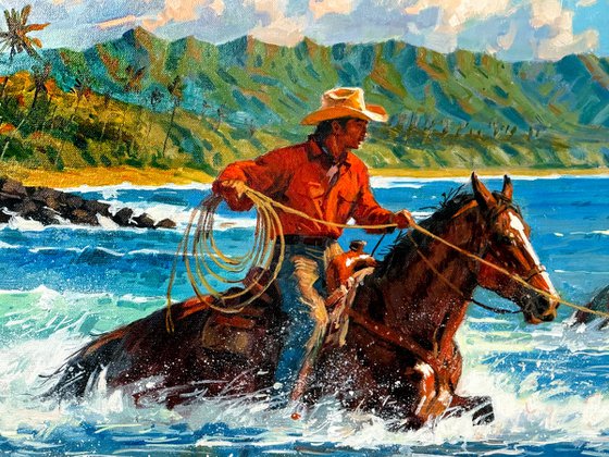 Paniolo — Cattle Through the Surf