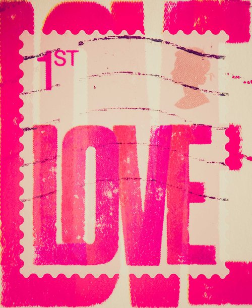 First Love-Stamp Collection Art by Deborah Pendell