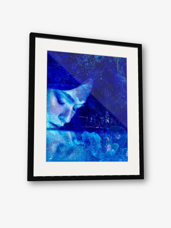 FRAGMENTS OF BLUE | 2022 | DIGITAL ARTWORK PRINTED ON PAPER | HIGH QUALITY | UNIQUE EDITION | SIMONE MORANA CYLA | 40 X 50 CM