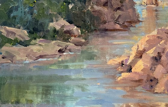 No Hands Bridge Plein Air Landscape