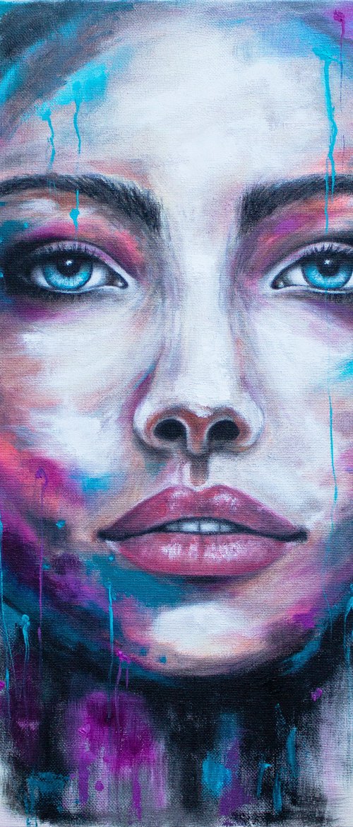 Woman's portrait Eyes Contact 3 by Mila Moroko