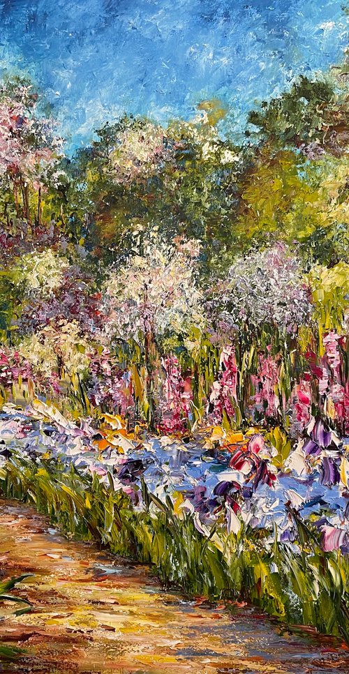 Iris dans les jardins de Monet by Diana Malivani