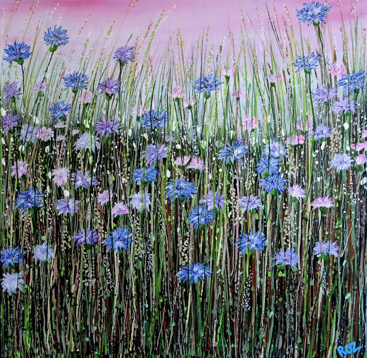 Wildflower Meadow 17 by Roz Edwards