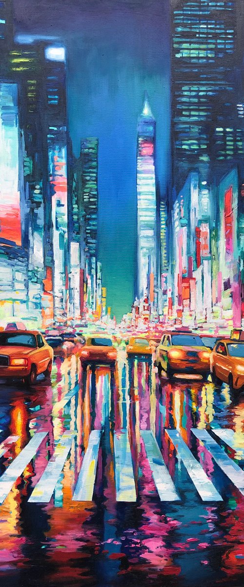 Lights of the evening city. by Viacheslav Zaykin