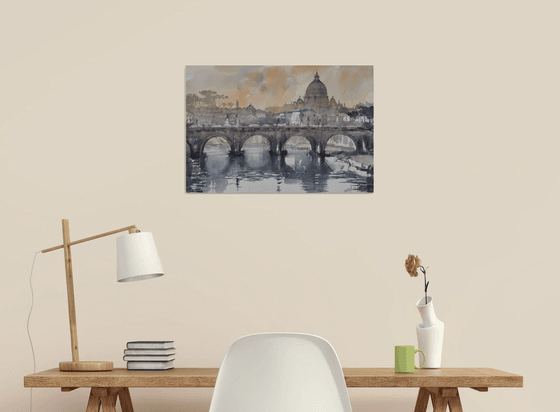 The angels' bridge in Rome (  Ponte Sant'Angelo )