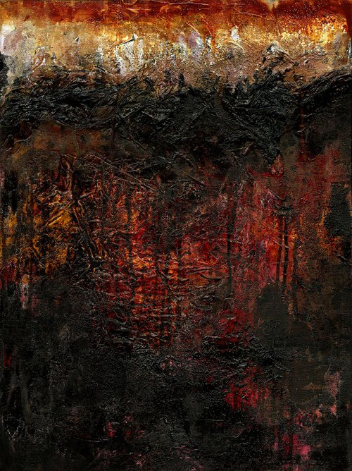 Calling Spirit 2  - Abstract Textured Painting  by Kathy Morton Stanion by Kathy Morton Stanion