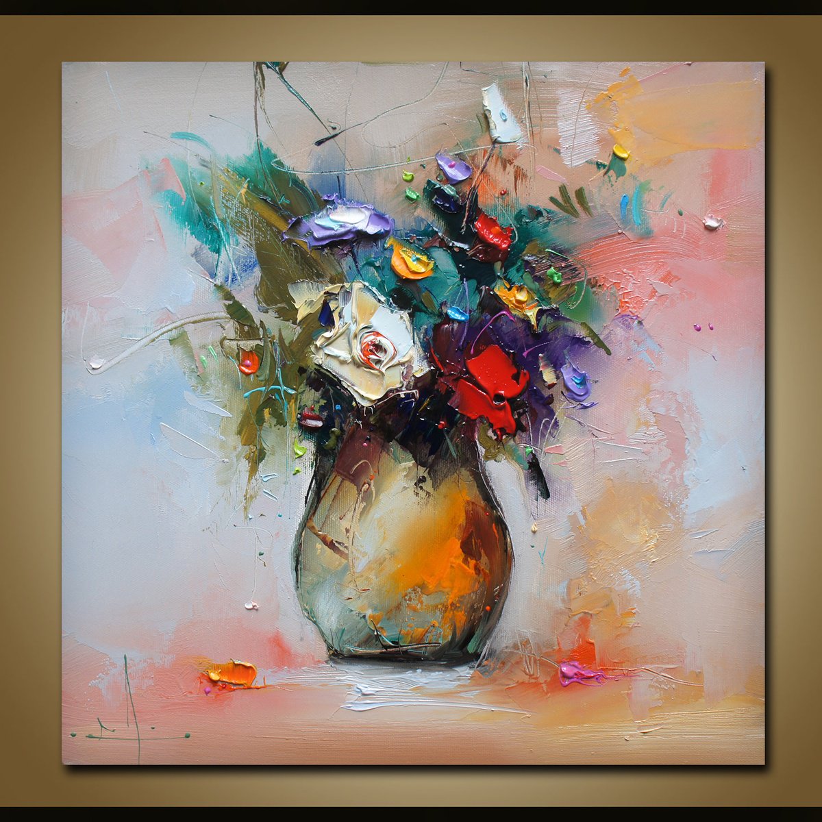 Expressive Oil Painting , Spring Scent By Stanislav Lazarov, 16 X 16, Artwork For Sale On Artfinder