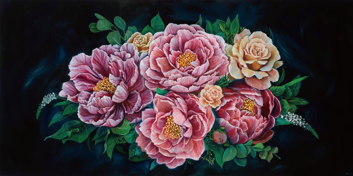 Peonies in bloom by Eva Chen