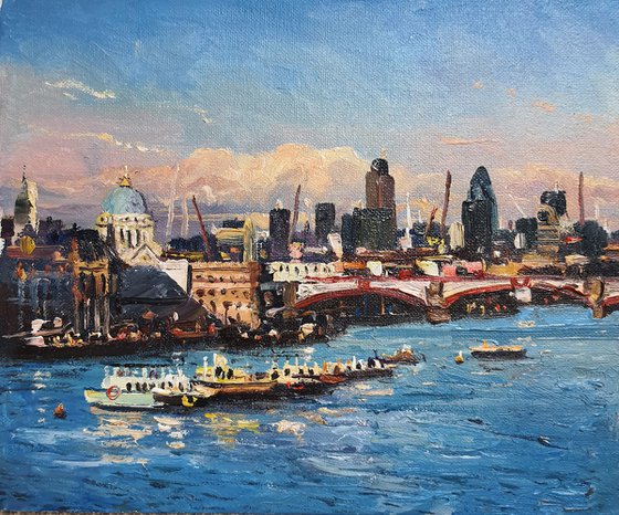 View of London with St Paul and The Thames