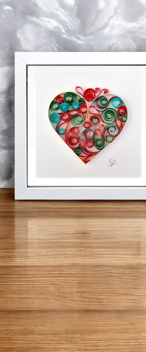 Quilling Colourfull Heart by Susana Zarate