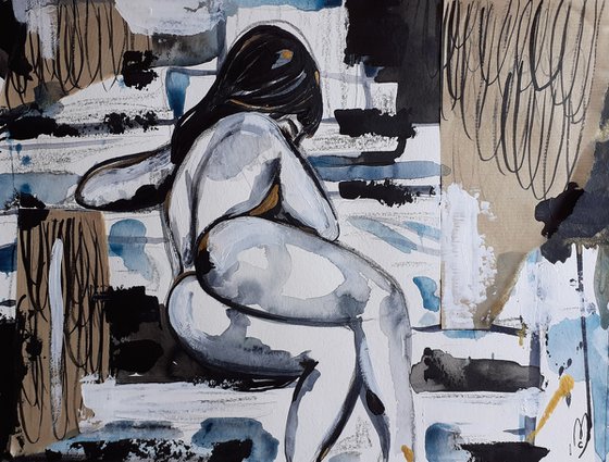 Nude Drawing Nu allongé Rêveries