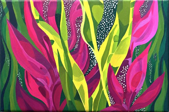 Tropical Leaves Dance #8 flower abstraction
