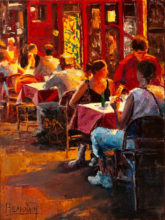 Evening cafe
