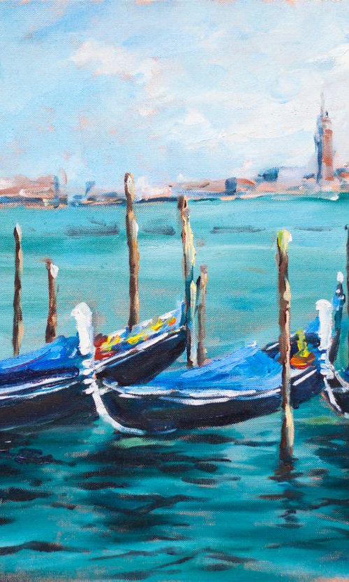 Venice. Gondolas parking by Sasha Romm
