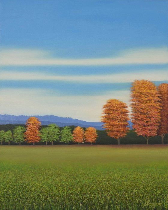 Autumn Trees - Blue Sky