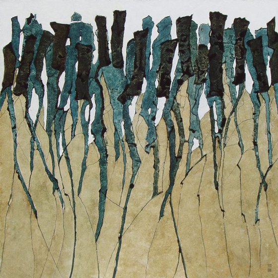 "Les racines du sens", abstract painting