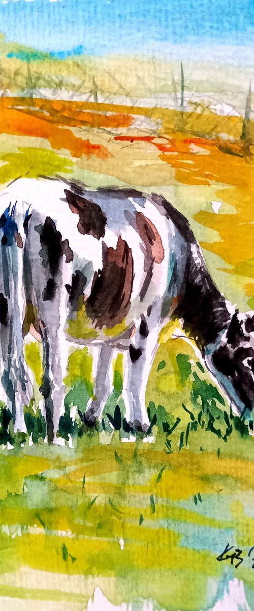Cow in the meadow by Kovács Anna Brigitta