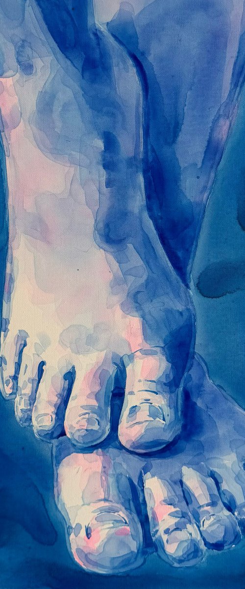 Quiet Blue Feet by Alina Lobanova