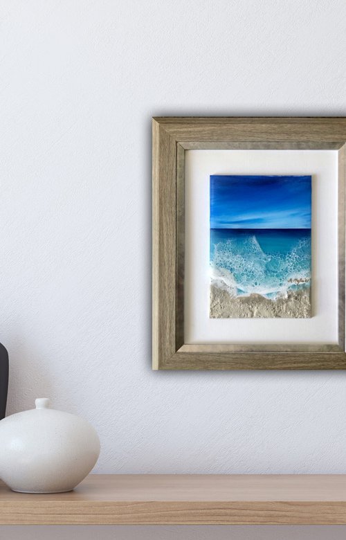 Ocean Waves seascape painting by Ana Hefco