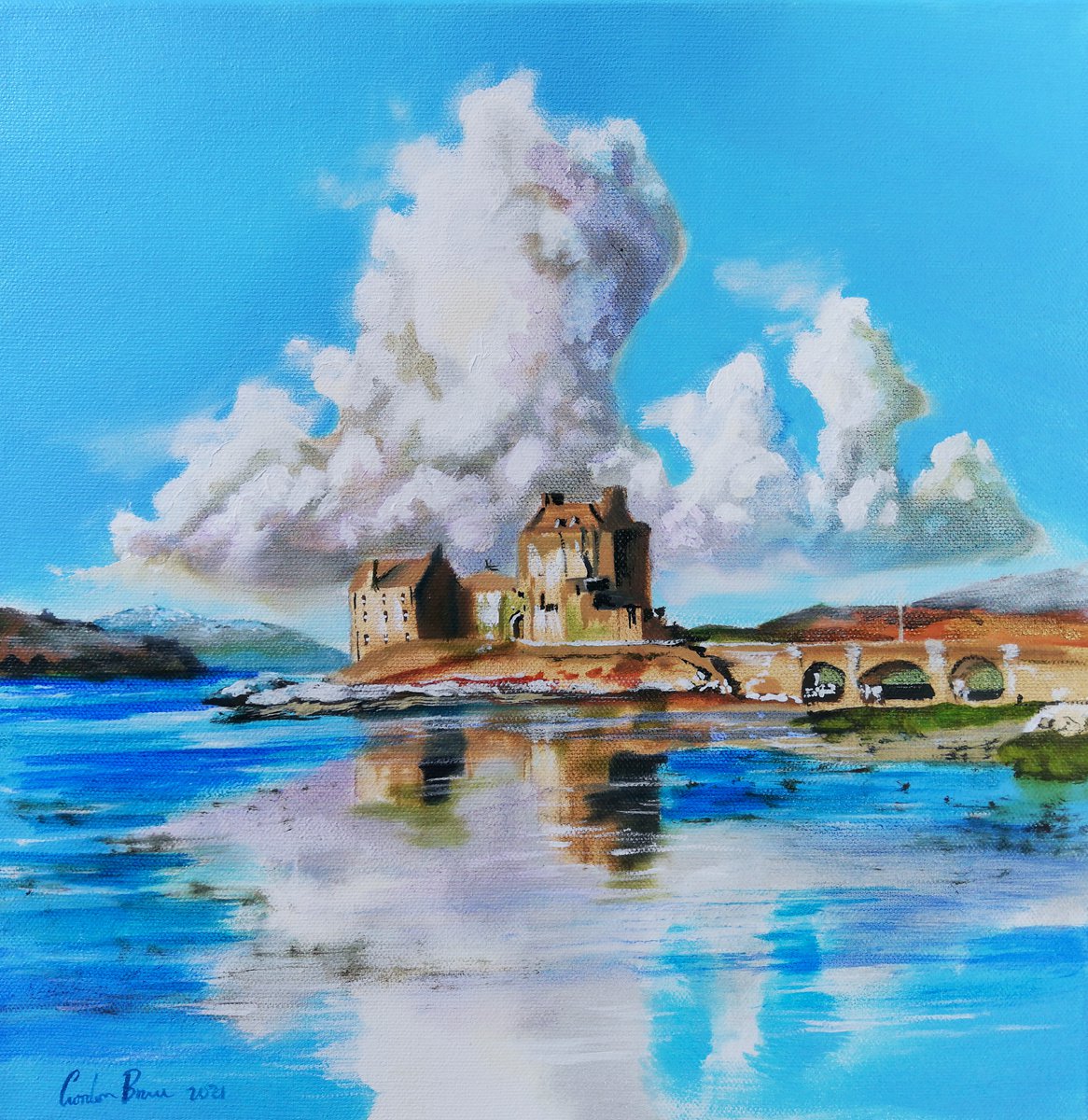Eilean Donan Castle painting by Gordon Bruce