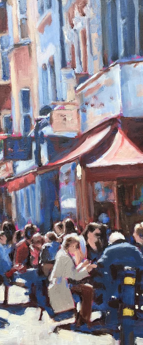 Busy corner, Northcote Road by Louise Gillard