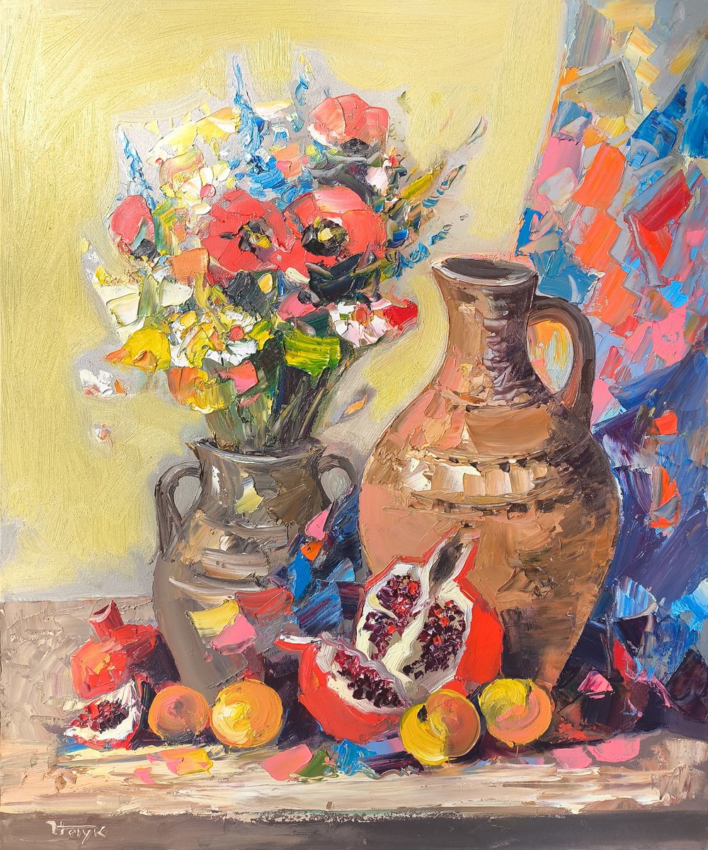 Fruit And Flowers In Harmony By Hayk Miqayelyan, 20 X 24, Artwork For Sale On Artfinder