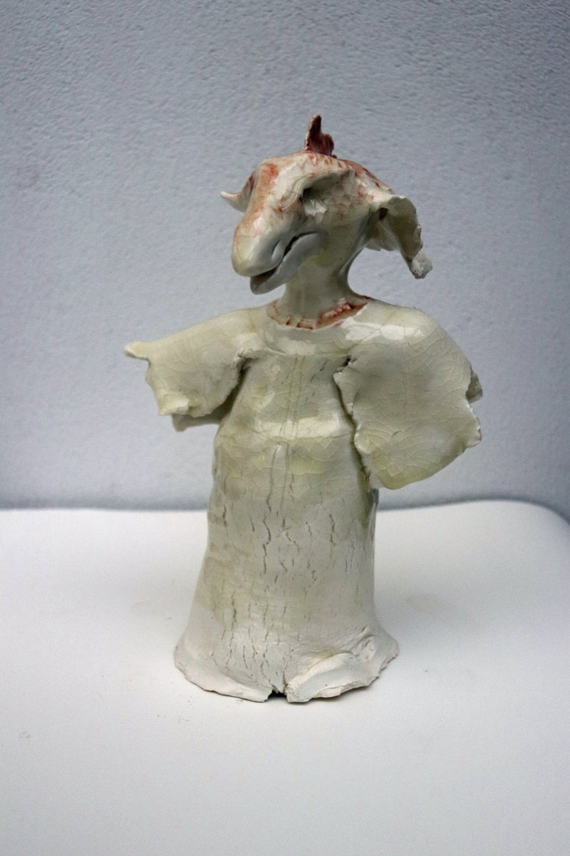 Organic Animal Clay Sculpture By Koen Lybaert, 8 X 11", Therio, Original Artwork