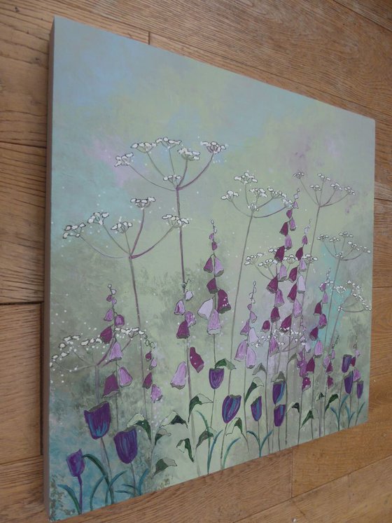 Foxgloves and Cow Parsley