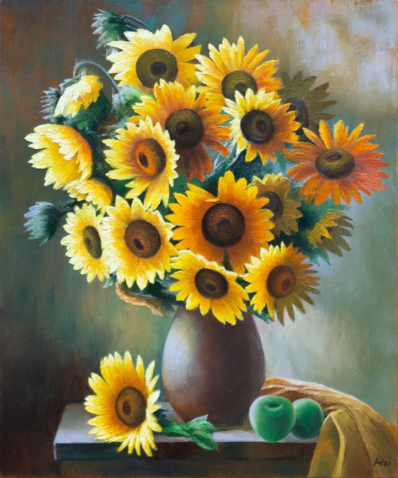 NATUREMORTE WITH SUNFLOWERS