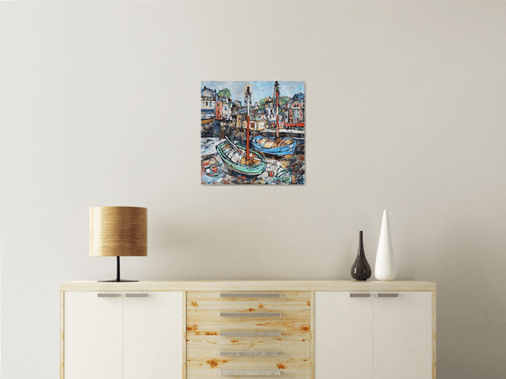 Boats of the city of Auray.