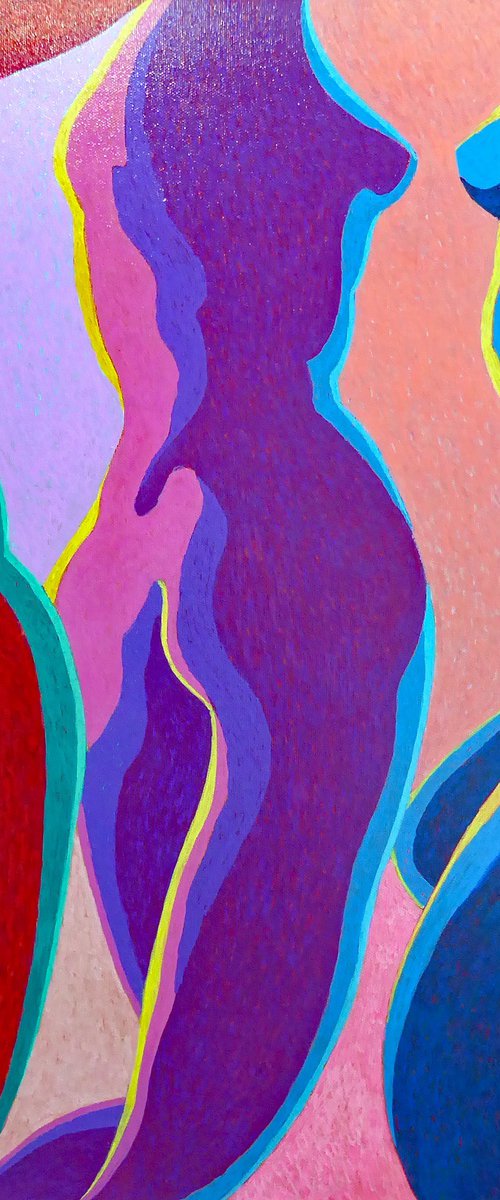 THREE NUDES DANCING by Stephen Conroy
