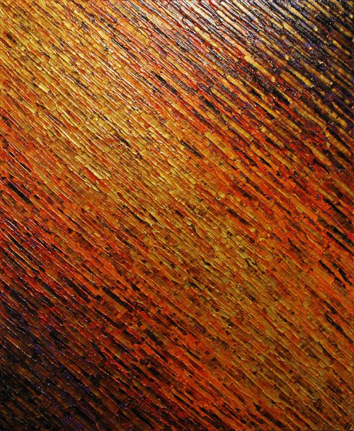 Purple red orange gold knife texture by Jonathan Pradillon