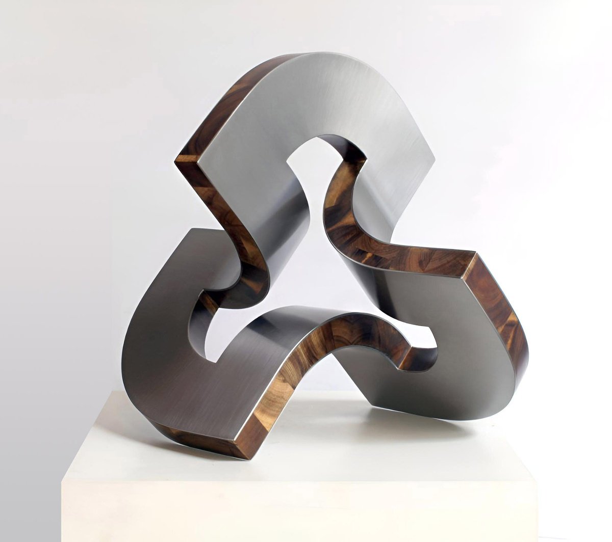 Abstract Sculpture By Nikolaus Weiler, 12 X 11", Swinging Sequence, Original Artwork