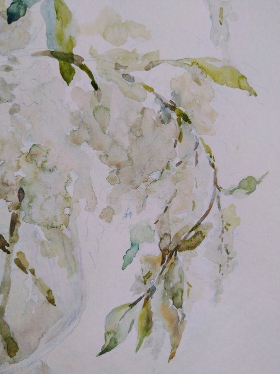 Lilac. Original watercolour painting.
