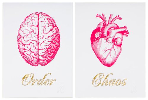 Order Chaos Red (Small Prints) by Dangerous Minds Artists